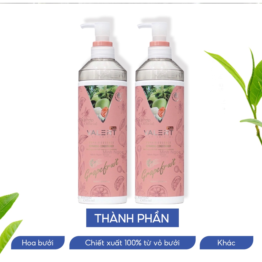 Dầu xả bưởi VALERT GRAPEFRUIT PLUS chống rụng kích mọc tóc phục hồi hư tổn 850ml