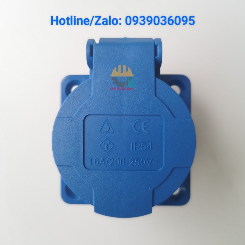Ổ Cắm Công Nghiệp Chống Nước PCE Schuko Có Nắp 1 Pha - 16A - IP54 - Loại Ốp Tủ Điện
