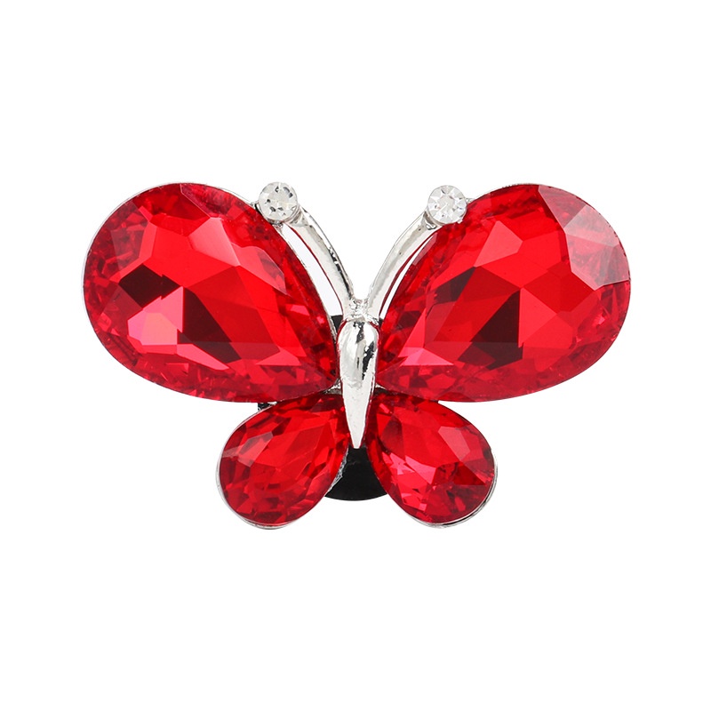 Phụ Kiện Khóa Giày Handmade Bằng Hợp Kim Đính Đá Hình Giọt Nước / Bướm Màu Sắc