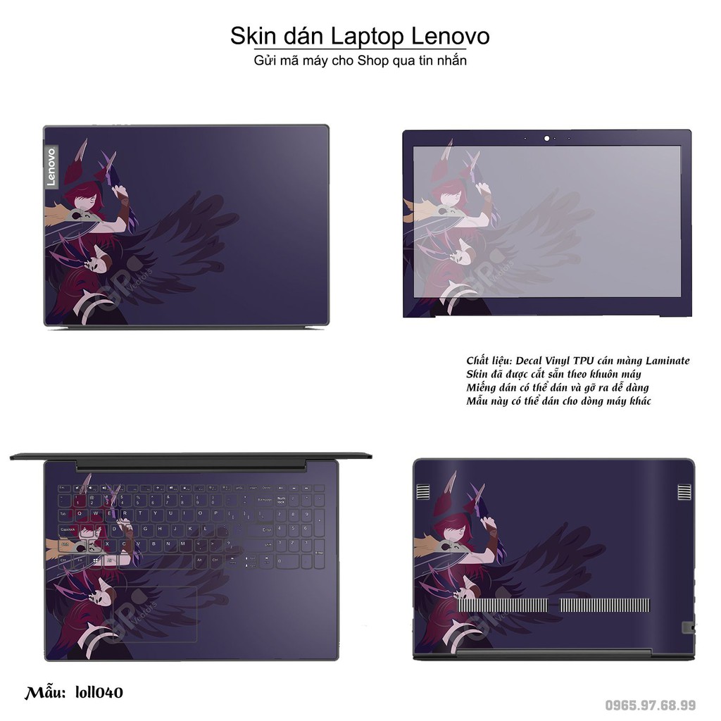 Skin dán Laptop Lenovo in hình Liên Minh Huyền Thoại nhiều mẫu 5 (inbox mã máy cho Shop)