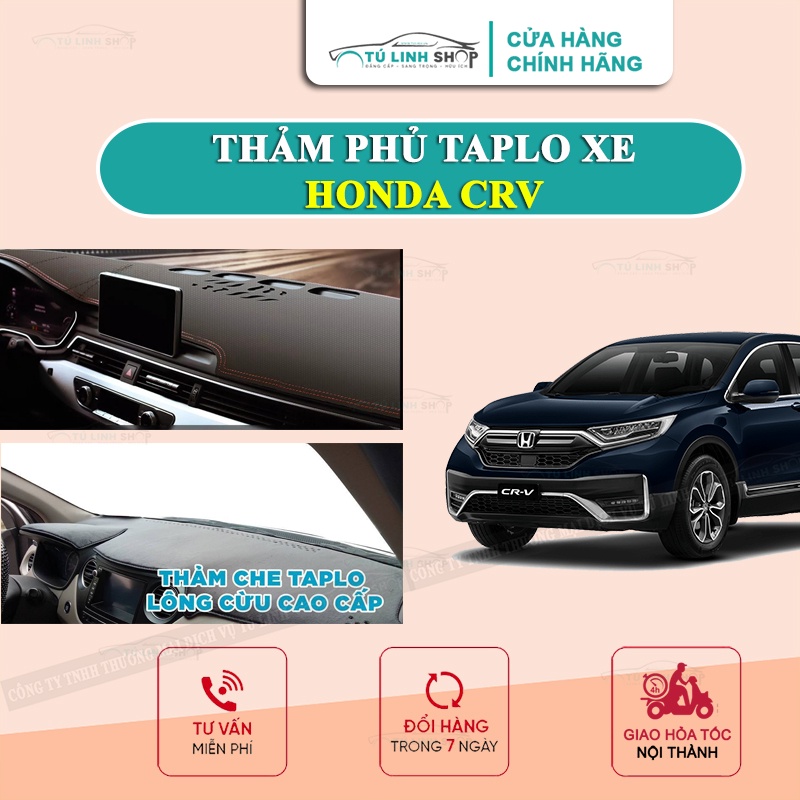 Thảm taplo HONDA CRV bằng lông Cừu 3 lớp hoặc Da Cacbon