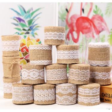 Cuộn 2m dây thừng phối ren thêu hoa,đồ dùng trang trí lễ hội &amp; bữa tiệc, sự kiện,trang trí đám cưới Giáng Sinh