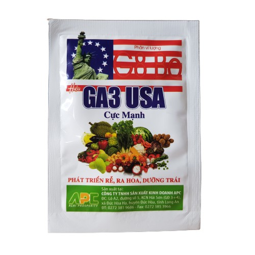 Phân Vi Lượng GA3 USA Phát Triển Rễ, Ra Hoa, Dưỡng Trái ( Gói 10gr )