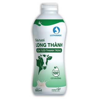Sữa tươi thanh trùng Lothamilk có đường 880ml