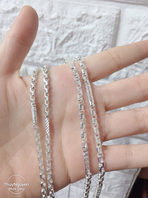 Dây bạc nam siêu đẹp nét bạc ta chuẩn 99 rồng tài lộc và hình tay lái
