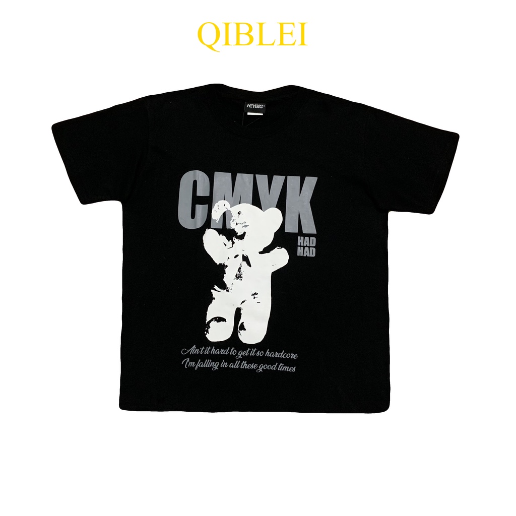 Áo Thun Unisex In Hình Gấu Dễ Thương - QIBLEI