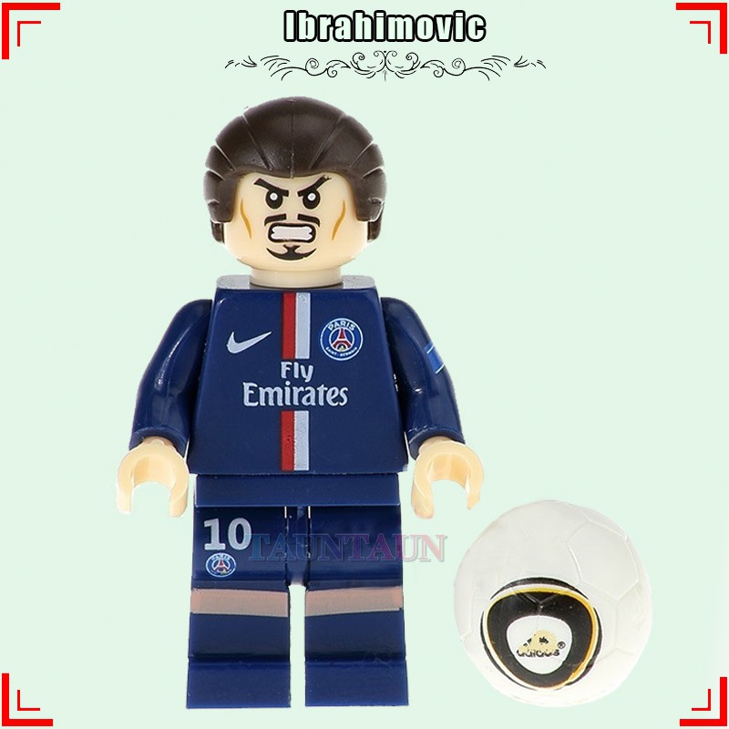 Bộ Đồ Chơi Lego Xếp Hình Cầu Thủ Messi Ronaldo Neymar Pogba Ibrahimovic Chicharito O Ozil