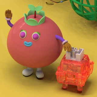 AJAZZ Fruit Decompression Switch Large Mechanical Keyboard Switch Decompression Toy Big Fruit Switch Toys Blind Box