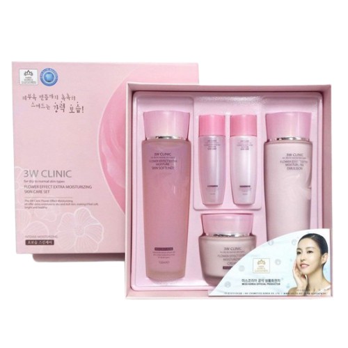 [Hàng Chính Hãng] Bộ Dưỡng Trắng Da Whitening Collagen 3W Clinic 5 Sản Phẩm Hàn Quốc