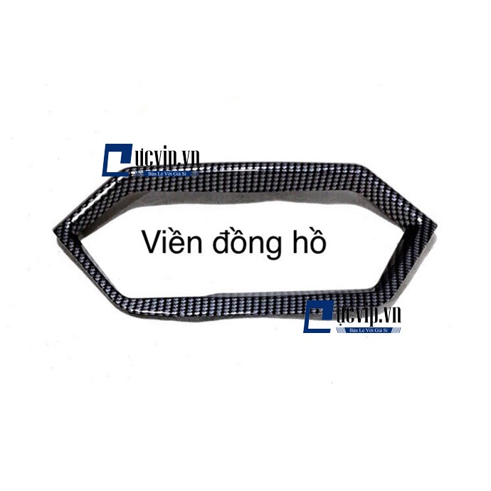 [Mã LIFEAUMAY giảm 10% tối đa 30k đơn 150k] Ốp Viền Đồng Hồ Carbon Gắn Cho Xe Winner X MS1809