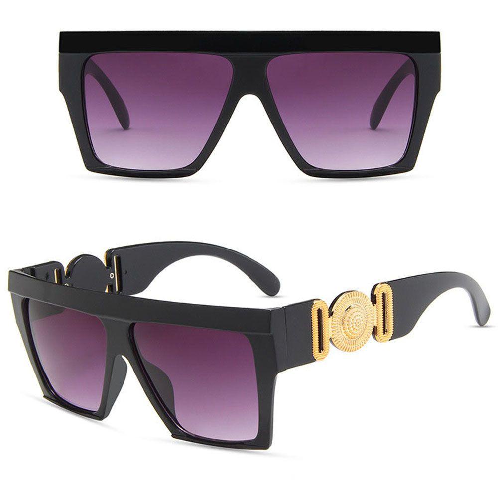 Kính Mát Gọng Vuông Lớn Chống Bức Xạ &amp; Bức Xạ Phong Cách Hip Hop Hàn Quốc Cho Nữ