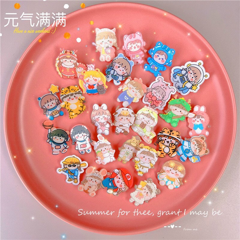 Ghim pin cài áo balo túi đeo chéo sticker siêu cute hoạt hình dễ thương