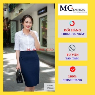 Áo Sơ Mi Trắng Nữ Kiểu Đẹp Công Sở Mc Fashion Tay Lỡ Lửng Đủ Size Chất Vải Silk Lụa Mịn Mát Không Nhăn A280