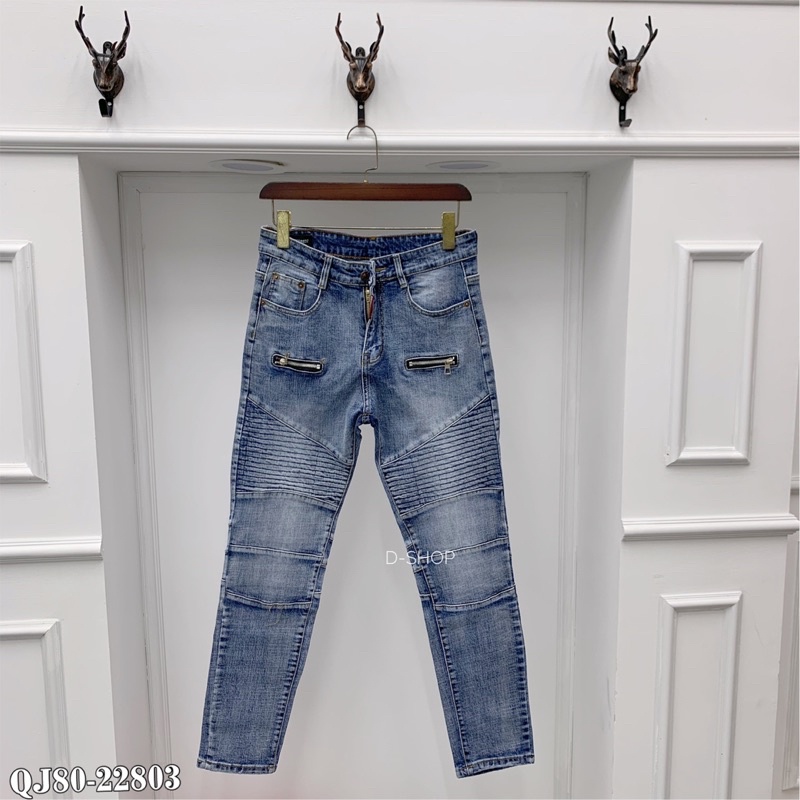 Quần bò AMIRRII chữ trần chỉ dọc cực chất ảnh thật kèm video tại shop