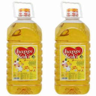 Combo 2 bình dầu ăn Happi Koki 5 lít