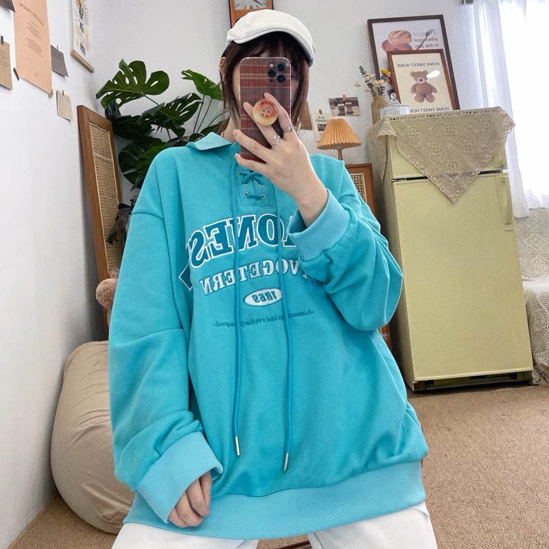 Áo Sweater nỉ chân cua PSAO đan dây unisex nam nữ