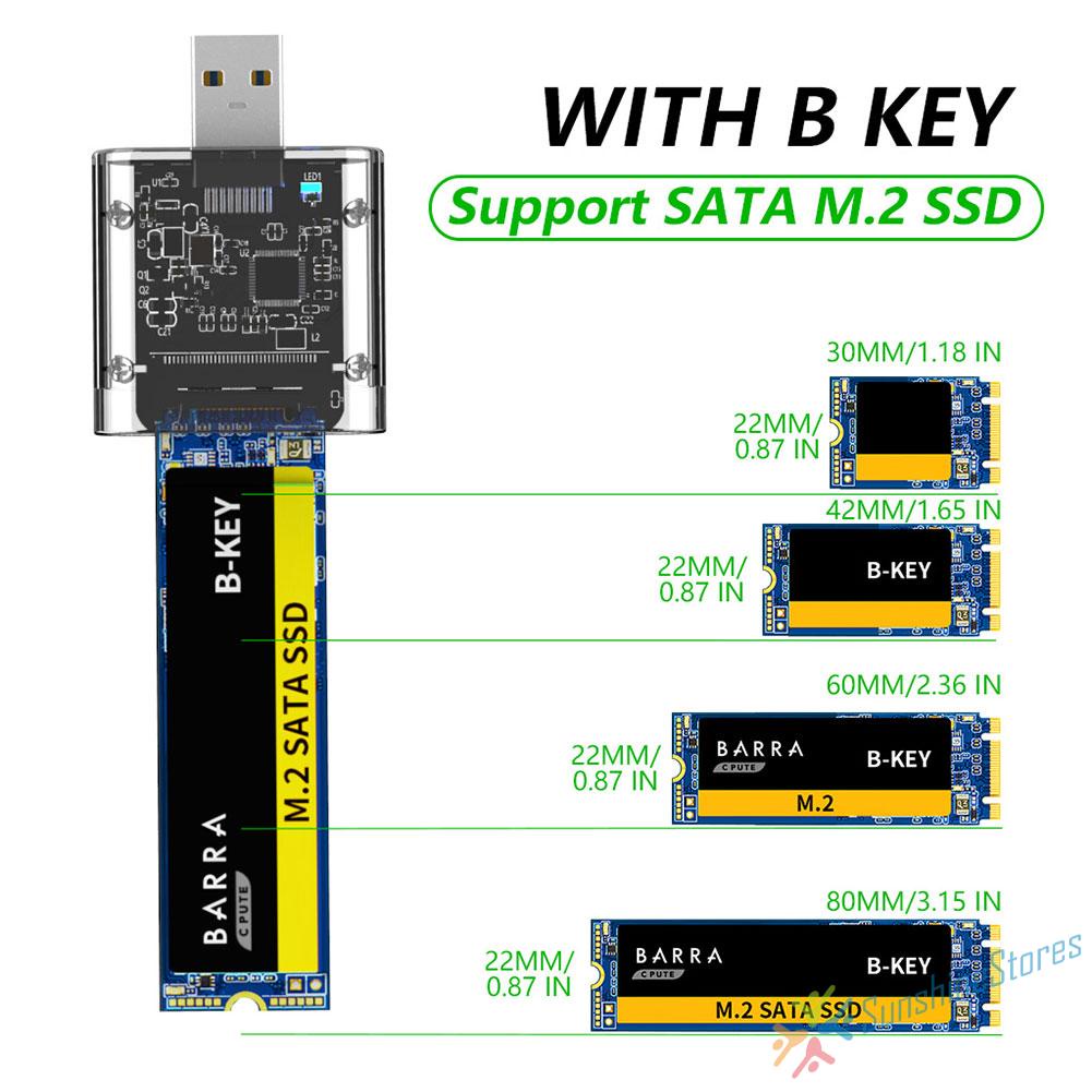 Hộp Đựng Ổ Đĩa Ssd Sata M2 Tốc Độ Cao Usb 3.0 5gbps Gen 1 Ssd