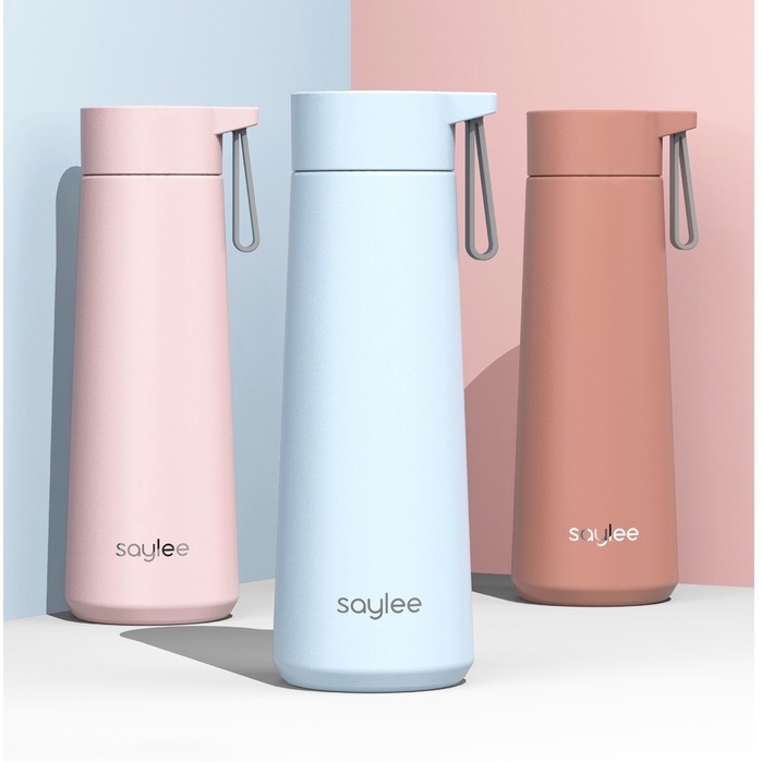 Bình Nước Giữ Nhiệt Inox 304 SayLee Cao Cấp 420ml, Cốc Đựng Nước Thể Thao Cầm Tay Tiện Dụng