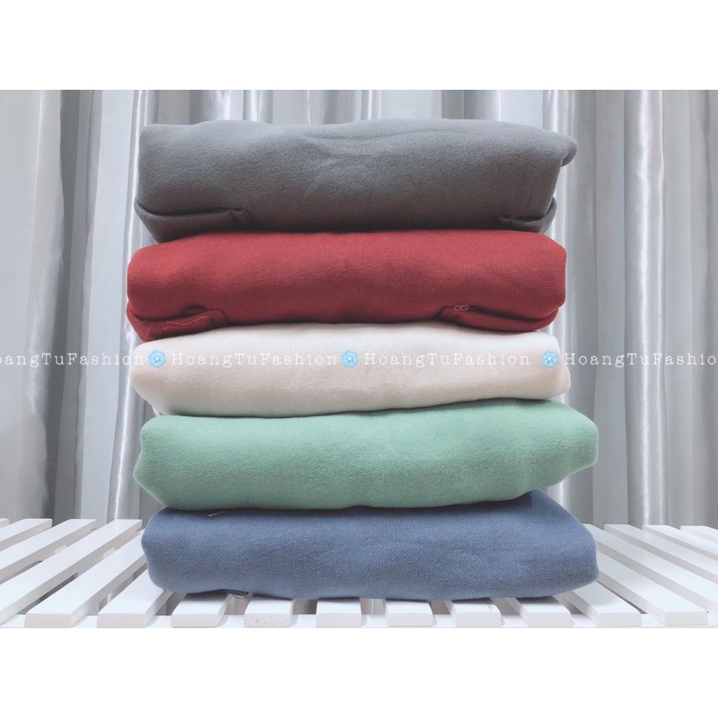 Áo sweater nỉ bông QC 2 túi M379[Hình thật 100%]