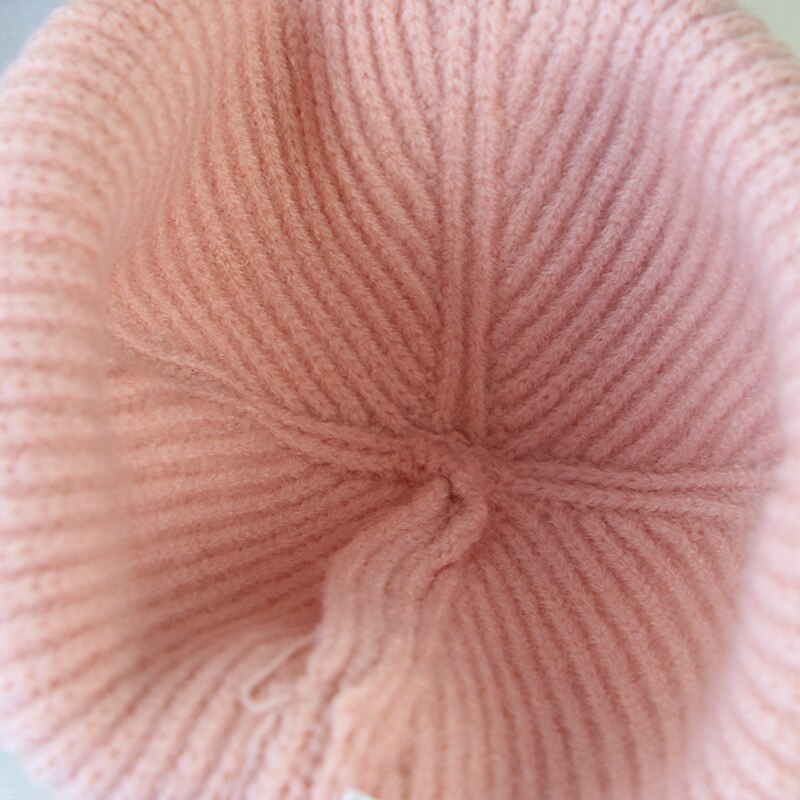 Mũ Len Beanie Đính Tai Gấu Dễ Thương Cho Bé