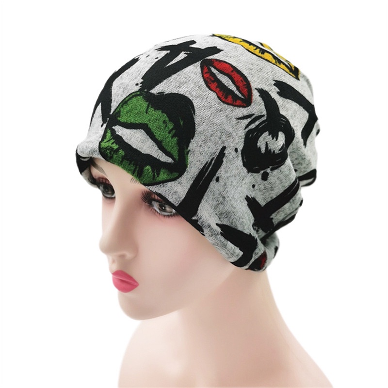 Mũ Trùm Đầu Kiêm Khăn Choàng Cổ Bằng Polyester In Họa Tiết Hoa Phong Cách Vintage Dành Cho Nữ