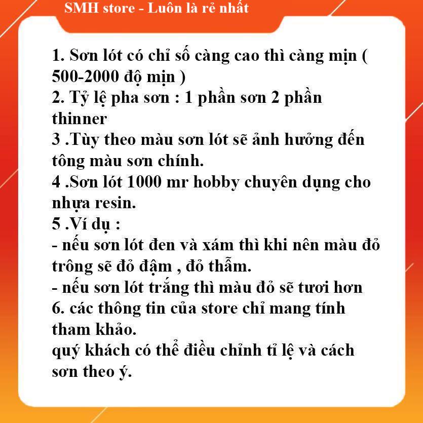 COMBO 3 lọ Sơn lót mô hình sunin7 siêu siêu mịn