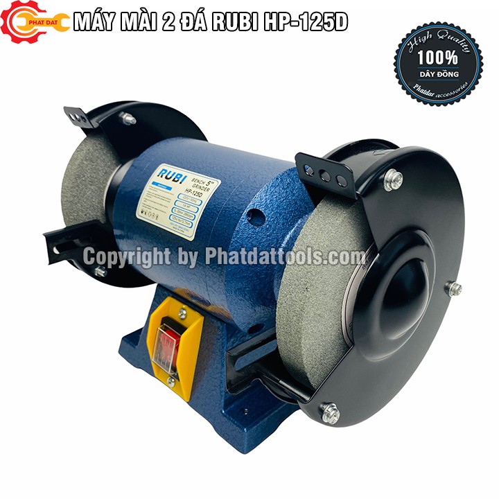Máy Mài Hai Đá Chính hãng RUBI HP-125D máy mài 2 đã mini