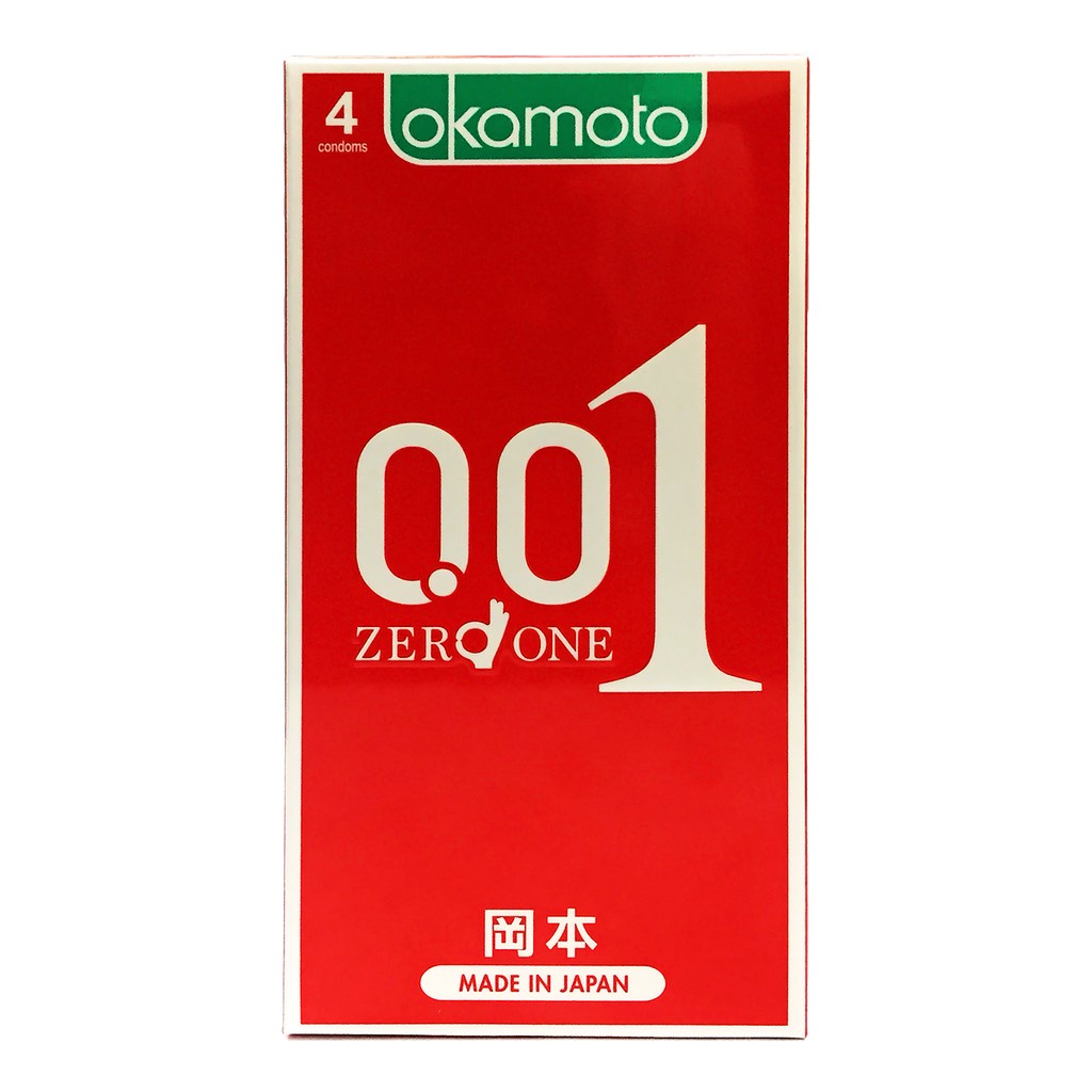 [ CHÍNH HÃNG ] - Bao cao su Okamoto 0.01 zero one, siêu mỏng cao cấp nhất thế giới, Truyền Nhiệt Nhanh - Hộp 2 - 4 cái