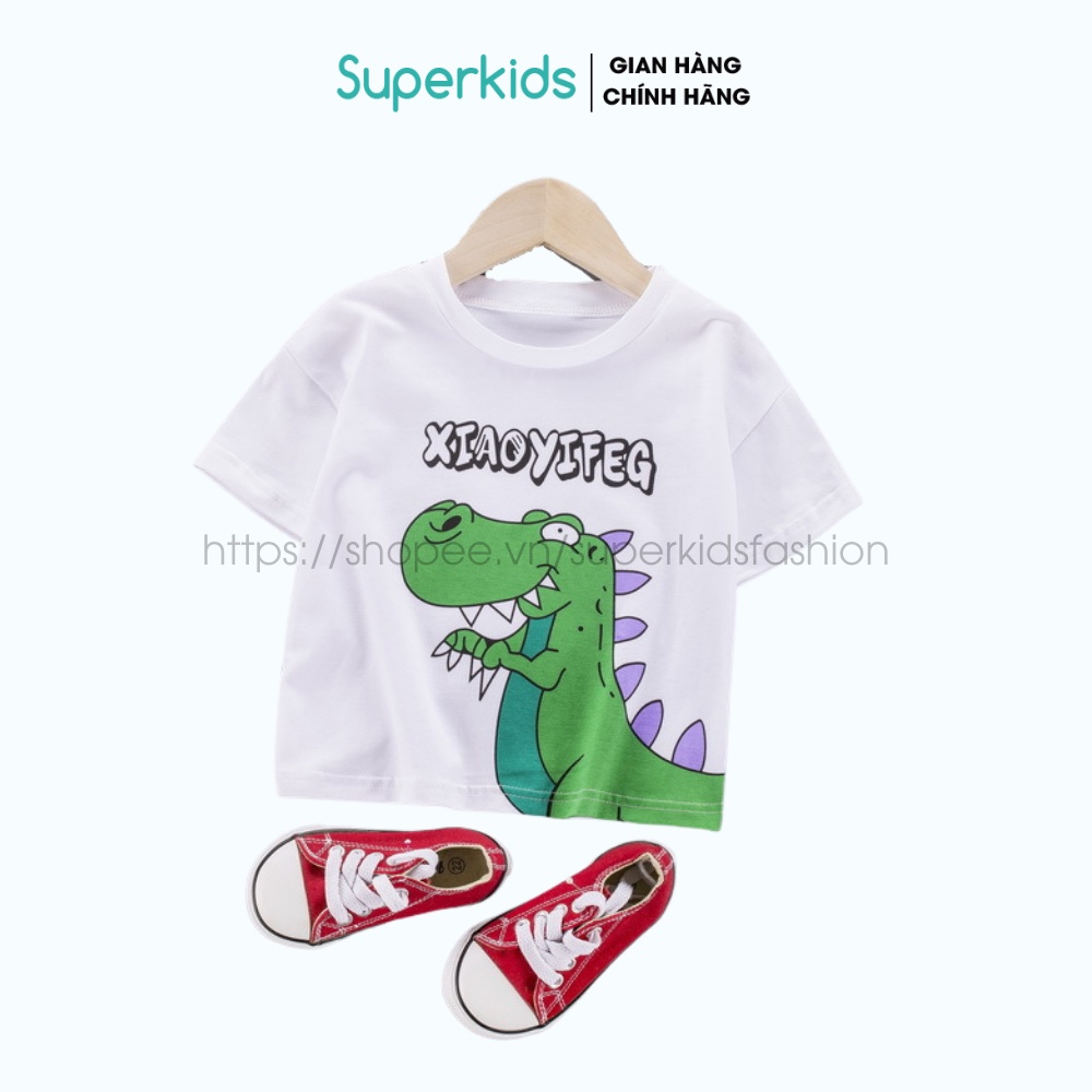 Áo cộc tay họa tiết Khủng long cho bé 8-18kg QATE812