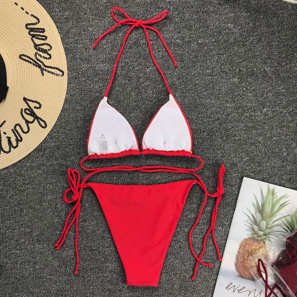 Bikini Màu Hồng Neon Có Đệm Mút F181