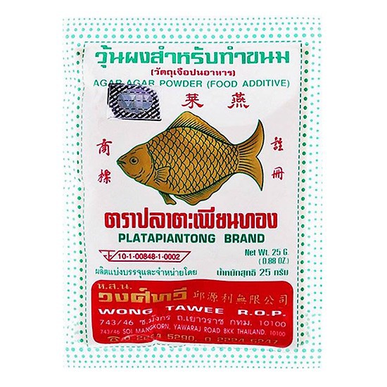 Bột rau câu giòn cá vàng Thái Lan 25g