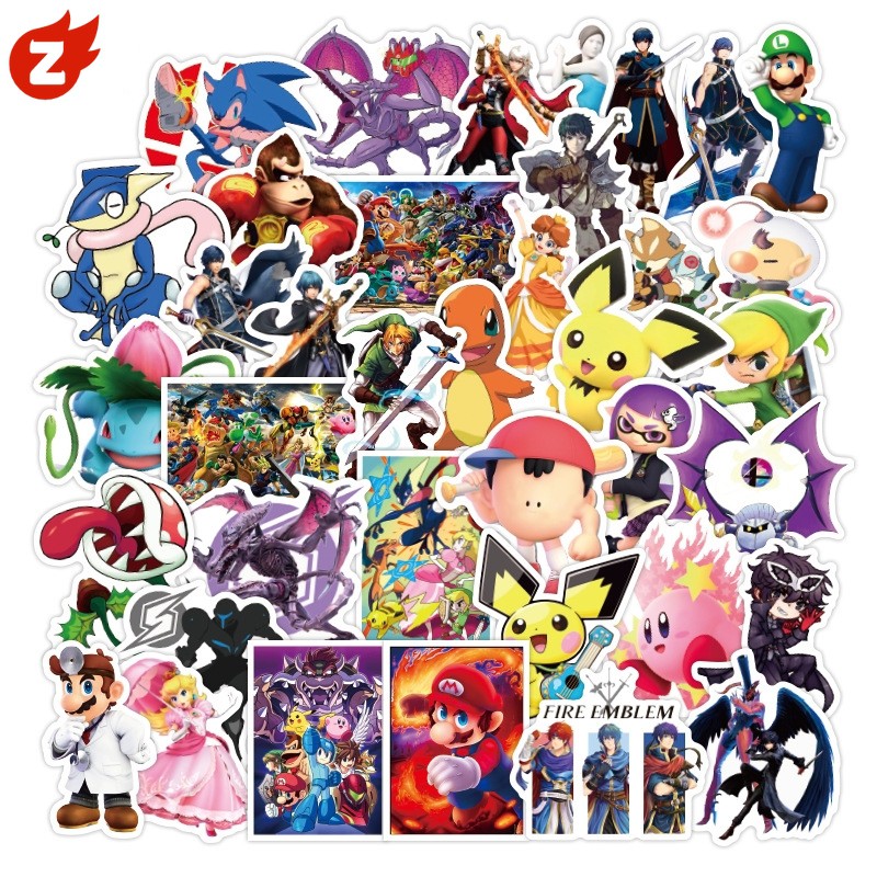 ✨Nintendo Super Game🎮~Super Smash Bros./Smash Brothers🧩 Waterproof Graffiti Stickers For Kids Toy/Laptop/Skateboard/Luggage