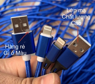 Dây sạc Iphone, Android 1m/2m/3m Bọc dù hỗ trợ sạc nhanh