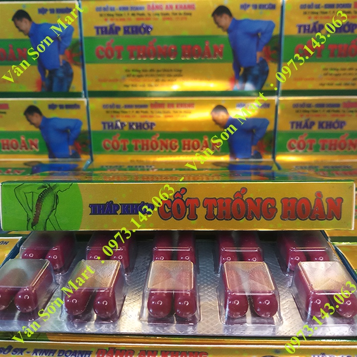 10 hộp Thấp Khớp Cốt Thống Hoàn Đặng An Khang 10 khuôn (20 viên nang)