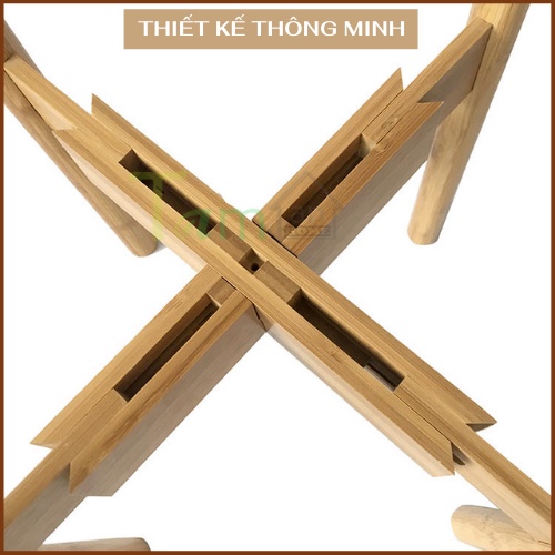 Giá đỡ chậu TAMAN HOME, chân kê chậu, đôn kê chậu bằng tre, chịu nước, phù hợp kích thước chậu từ 20-30cm