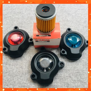 [XẢ RẺ] Nắp lọc nhớt trong suốt trang trí xe dành cho Exciter 135,150,FZ (MÀU ĐEN) (TẶNG KÈM 1 LỌC NHỚT YAMAHA)