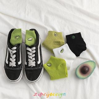 Đôi vớ ngắn họa tiết trái bơ dễ thương cho nữ