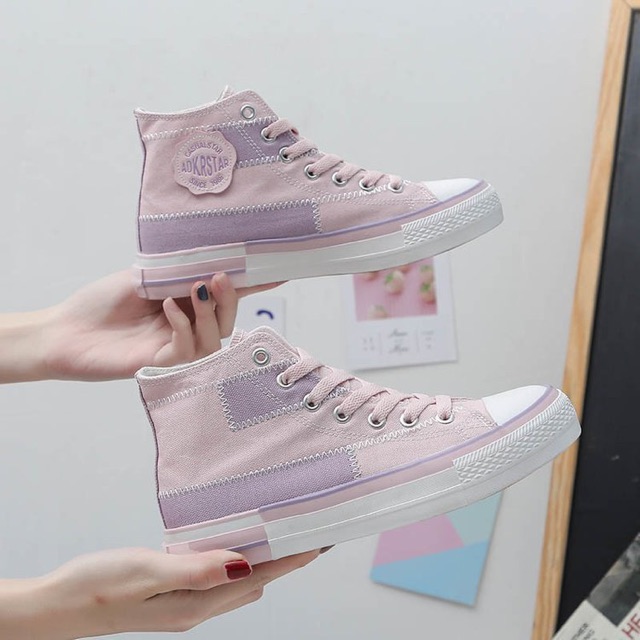 Giày thể thao cao cổ FREESHIPsneakers ulzzang tím hot trend