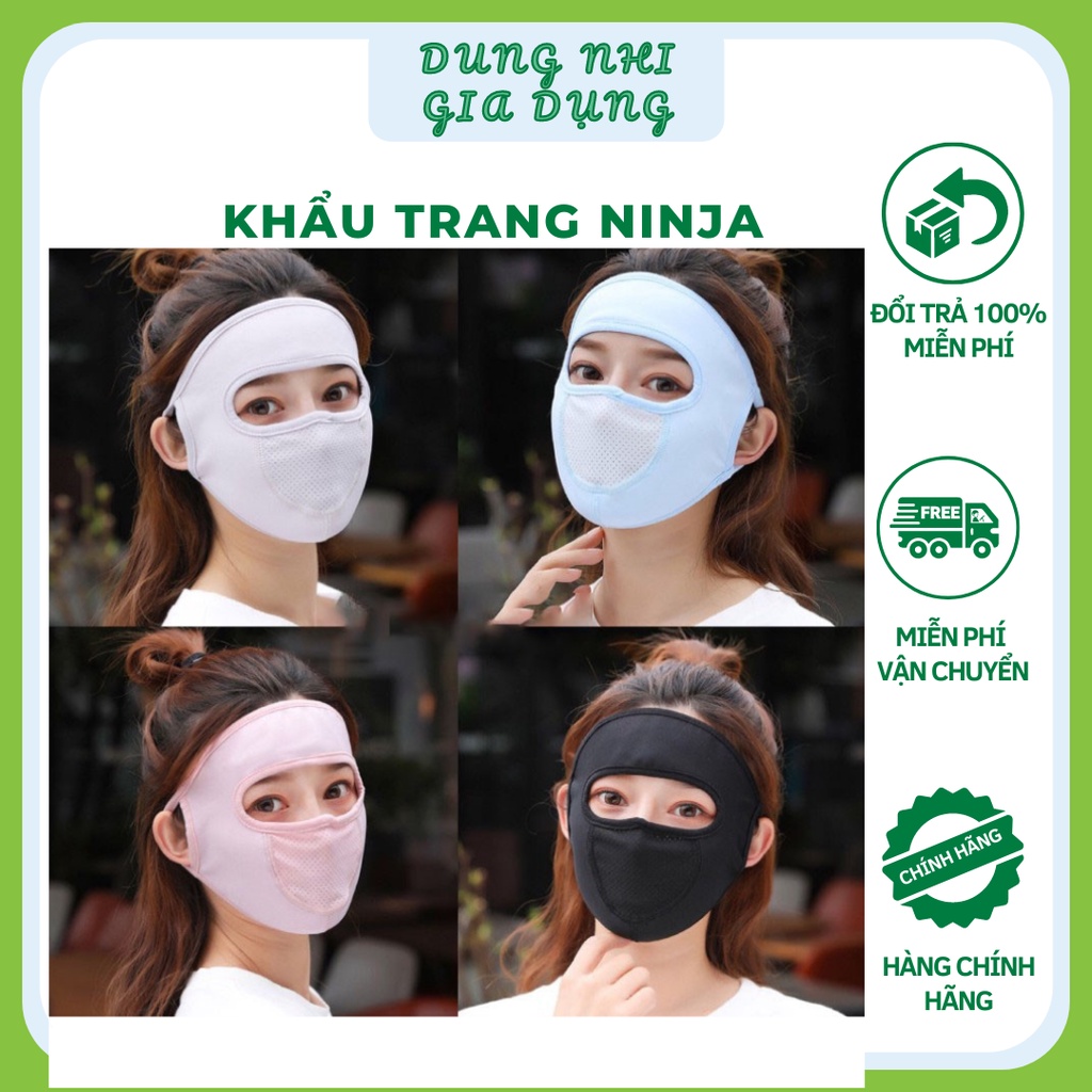 Khẩu Trang Che Kín Mặt Chất Liệu Cotton Mềm Thoáng Không Gây Ngứa Mũi Khẩu Trang NINJA Bảo Vệ Làn Da Khỏi Bụi Bẩn
