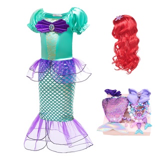 Đầm Hóa Trang Nàng Tiên Cá Xinh Xắn Cho Bé Gái