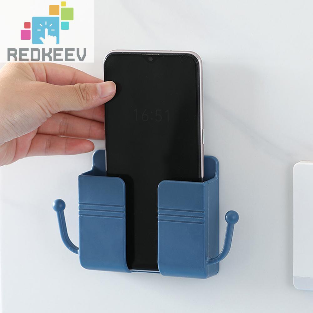 Giá giữ điện thoại giắc cắm điện điều khiển từ xa dán tường tự dính bằng nhựa gọn gàng tiện lợi
