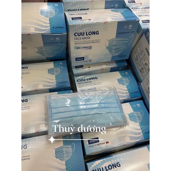 khẩu trang y tế CỬU LONG chính hãng hộp 50 cái