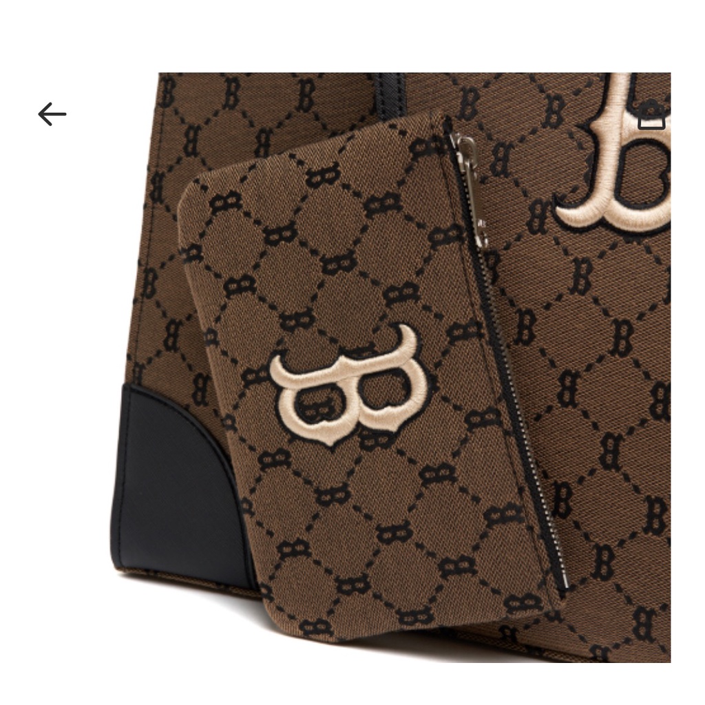 Túi MLB Monogram nâu sẫm Boston