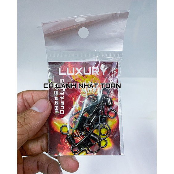 KHÓA LINK CÂU CÁ CHỐNG XOẮN 2 VÒNG LUXURY SIZE TO 2.0 (1 CÁI)