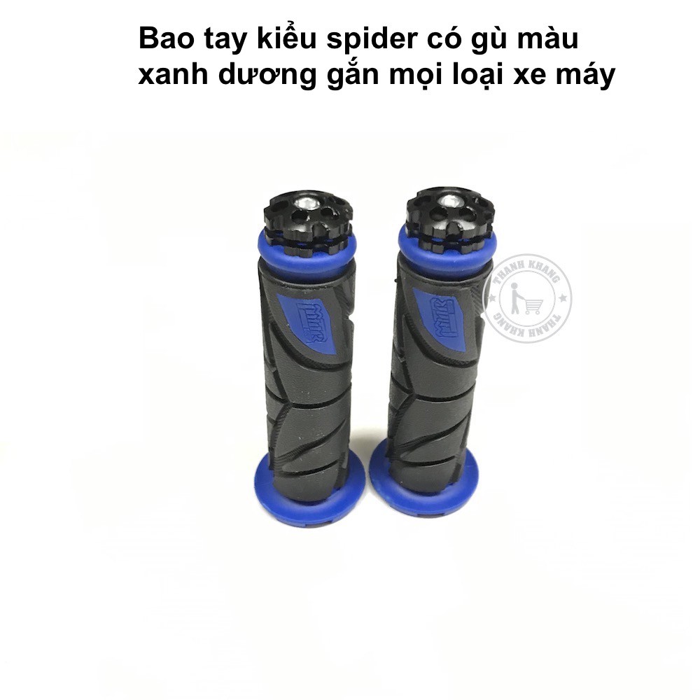 Bao tay xe máy kiểu spider có gù gắn mọi loại xe thanh khang màu xanh dương 006001379