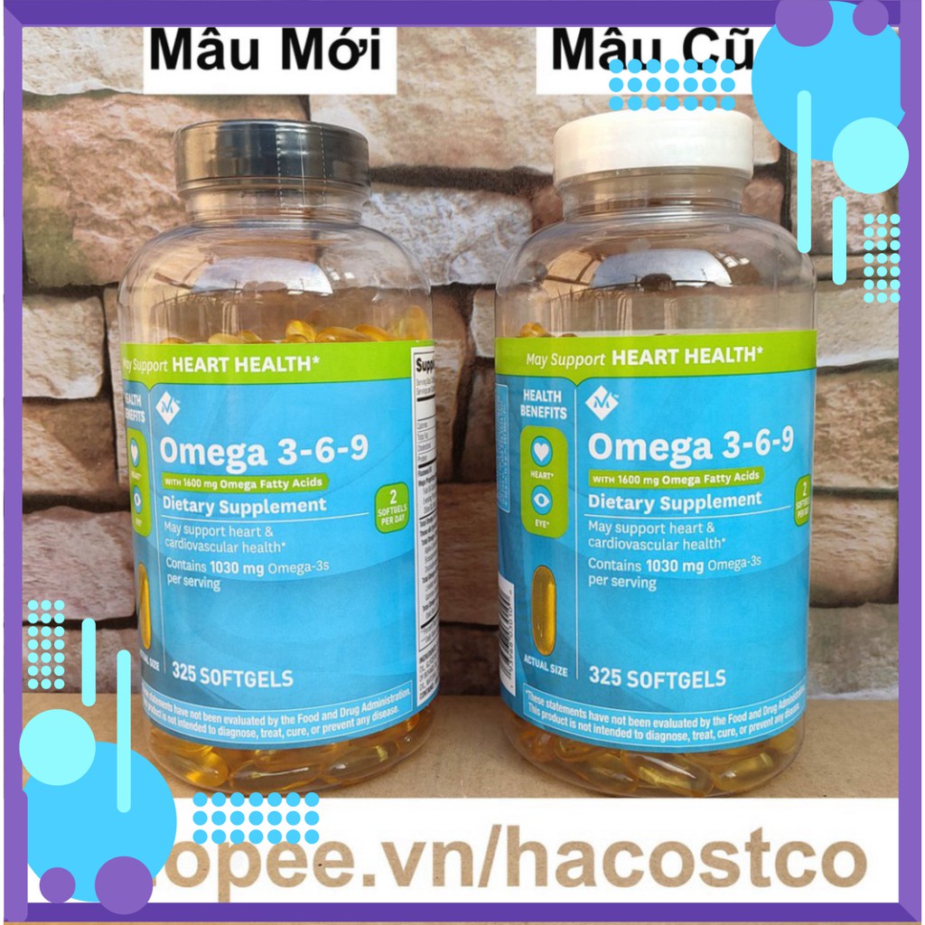 SIÊU HOT Viên uống Member's Mark Omega 3-6-9 Supports Heart Health 325 viên của Mỹ omega 369 SIÊU HOT