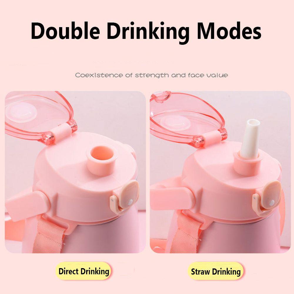 PISTA Bình Nước 1000ML Họa Tiết Hoạt Hình Dễ Thương