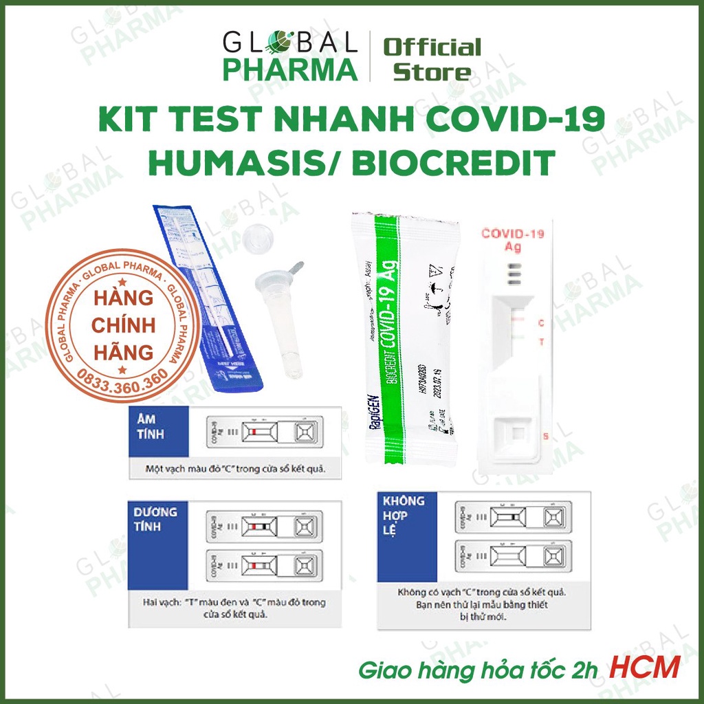 [HÀN QUỐC] - GIAO GẤP - Bộ Test Nhanh COVID 19 HUMASIS/BIOCREDIT Tại Nhà - Chính xác, Độ Nhạy Cao