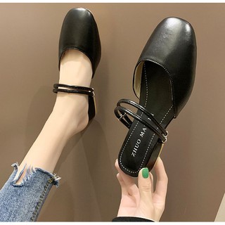 Giày Sục 3 Phân Mũi Tròn 2 Quai Ngang, Mang Được 2 Kiểu GN19