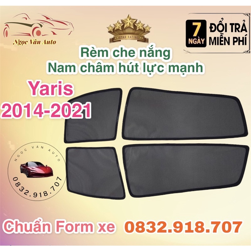 Rèm Che Nắng nam châm YARIS 2014 - 2021 che nắng tốt, nam châm mạnh